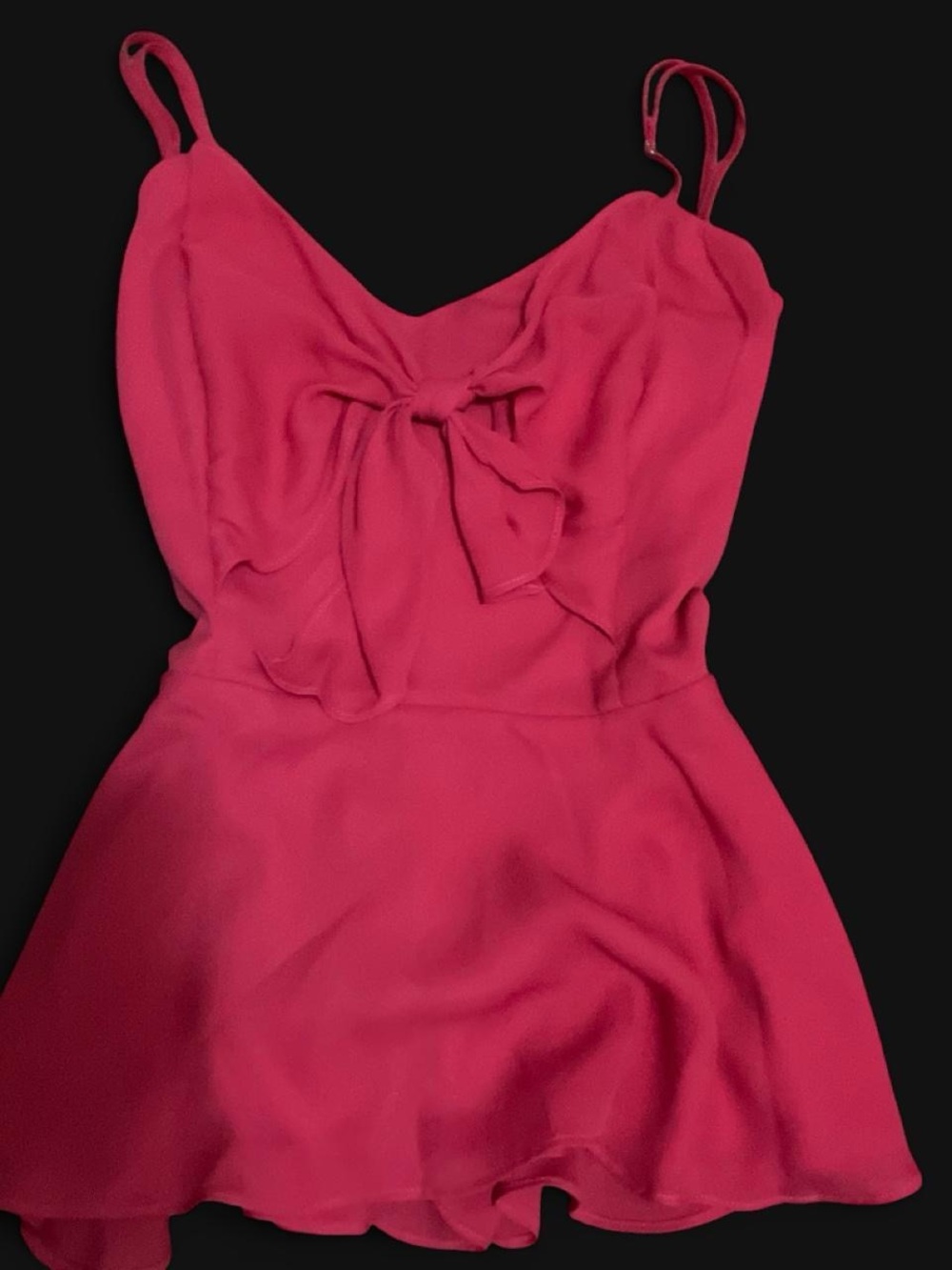Women's Hot Pink babydoll top with large bow